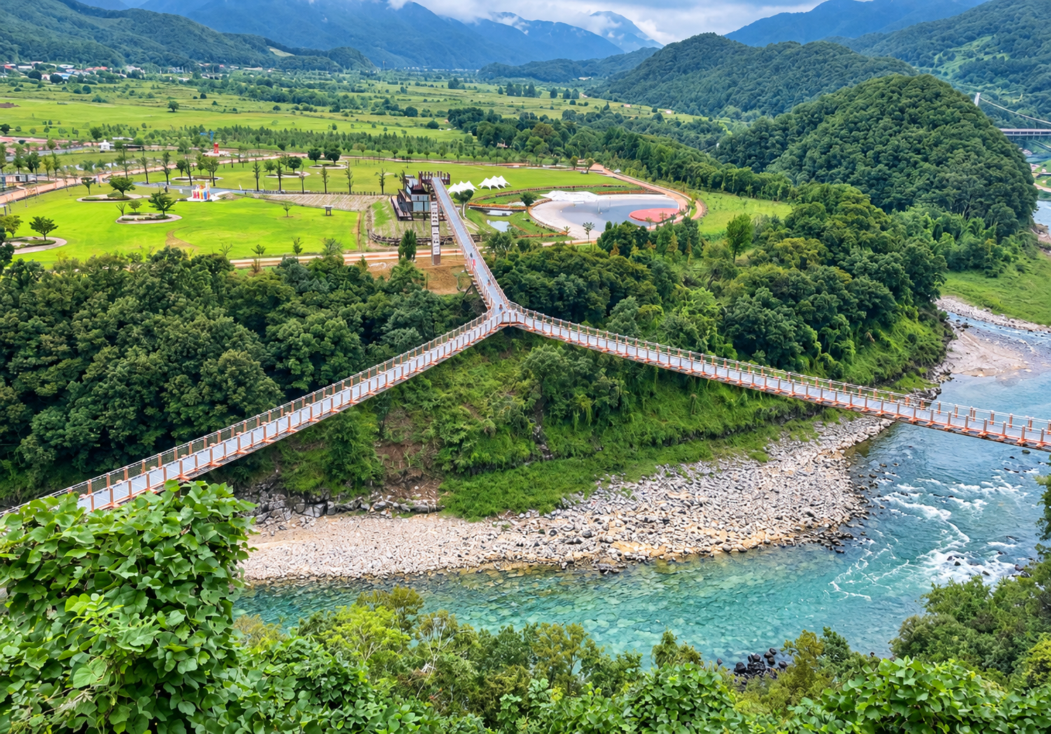 한탄강 Y자출렁다리
